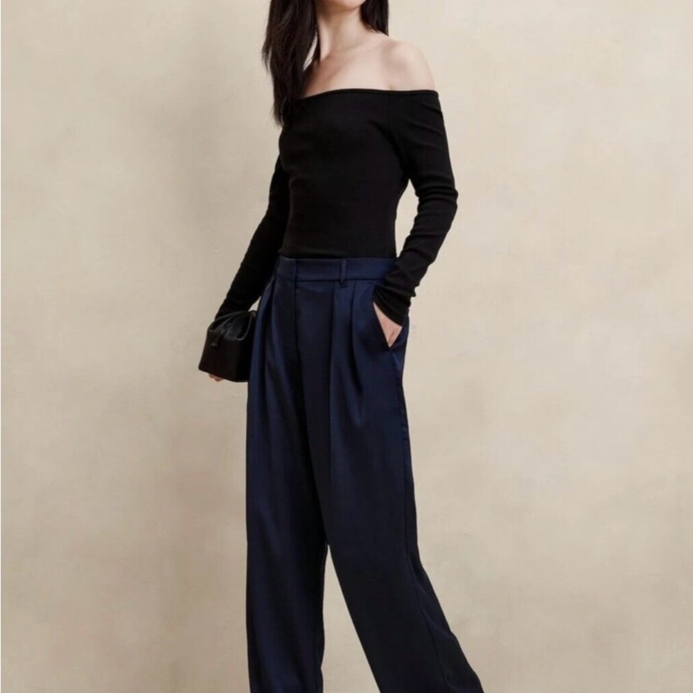 Banana republic pleated wide leg pants